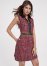 Venus Collared Tweed Dress - Red & Black