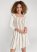Venus A-Line Sweater Dress - White & Brown