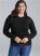 Venus Plus Size Stud Trim Sweater in Black