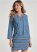 Venus Embellished Chambray Dress - Medium Wash