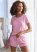 Venus Heathered Pink SHORT SLEEVE PAJAMA SET