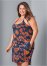 Venus Plus Size Tie-Dye Tank Dress in Blue Multi