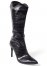 Venus Croc Faux-Leather Boots in Black