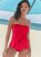 Venus Classic Bandeau Tankini Top Bikini - Red Hot