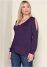 Venus Plus Size V-Neck Cold-Shoulder Top