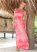 Venus Bandeau Maxi Dress Cover-Up in Watermelon & White