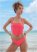 Venus Bandeau Hanky Hem Crop Top Bikini - Sunset Pink