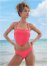 Venus Bandeau Hanky Hem Crop Top Bikini - Sunset Pink