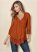 Venus Lace Detail Button-Up Top in Burnt Orange