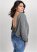 Venus Plus Size Drop-Back Pearl Sweatshirt in Heather Grey