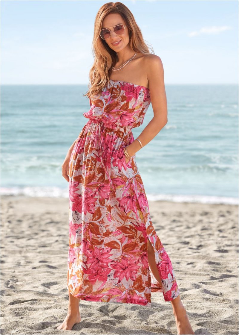 Venus Plus Size Strapless Maxi Dress