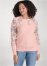 Venus Plus Size Floral Detail Sweater in Pink