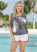 Venus Plus Size Feather Cold-Shoulder Tee