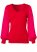 Venus Plus Size Chiffon Sleeve Sweater in Red
