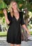 Venus Deep V Cover-Up Tunic in Black