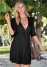 Venus Deep V Cover-Up Tunic in Black