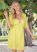 Venus Deep V Cover-Up Tunic in Pastel Yellow