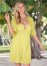 Venus Deep V Cover-Up Tunic in Pastel Yellow