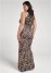 Venus Off White Multi CROCHET BACK LEOPARD DRESS