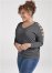 Venus Plus Size Stud Embellished Sweatshirt in Dark Heather Grey