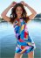 Venus High-Neck Swim Dress Swimsuit in Living Art