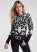 Venus Plus Size Sequin Jacquard Sweater in Black & White