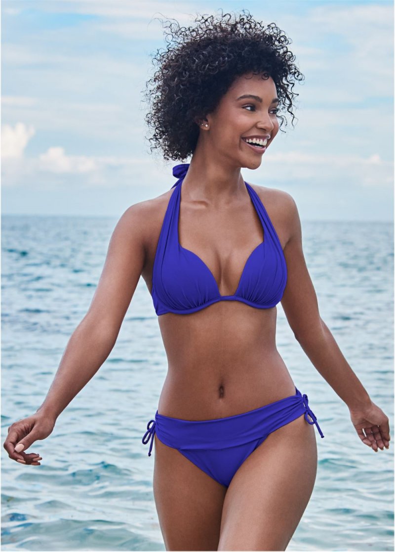 Venus Marilyn Underwire Push-Up Halter Top Bikini - Cobalt Blue