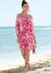 Venus Floral Cold-Shoulder Dress - Pink Multi