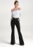 Venus Button-Front Corduroy Pants in Black