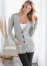 Venus VENUS | Button-Front Knit Cardigan in Light Grey