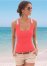 Venus Sequin Detail Tank in Coral