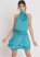 Venus High Neck Mini Dress - Aqua