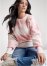 Venus Plus Size Ombre Balloon Sleeve Sweater in Pink Multi
