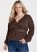 Venus Plus Size V-Neck Belted Top