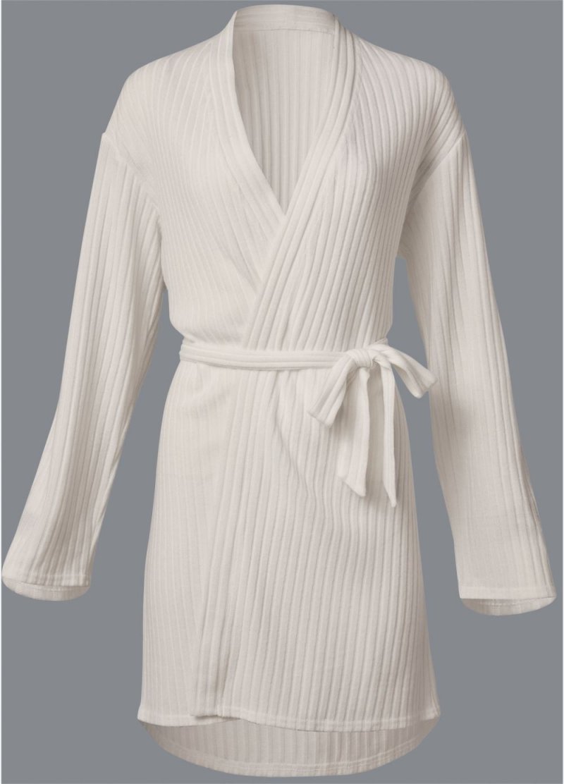 Venus White Multi COZY ROBE