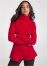 Venus Plus Size Turtleneck Peplum Sweater in Red