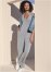 Venus Relaxed V-Neck Jumpsuit in Heather Grey