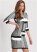 Venus Black & White COLOR BLOCK SWEATER DRESS