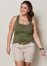 Venus Olive Square Neck Tank Top