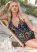 Venus Plus Size Julie Halter Tankini Top Bikini - Midnight Elegance