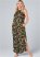 Venus Olive Multi TIE NECK MAXI DRESS