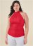 Venus Plus Size Mesh Mock-Neck Top