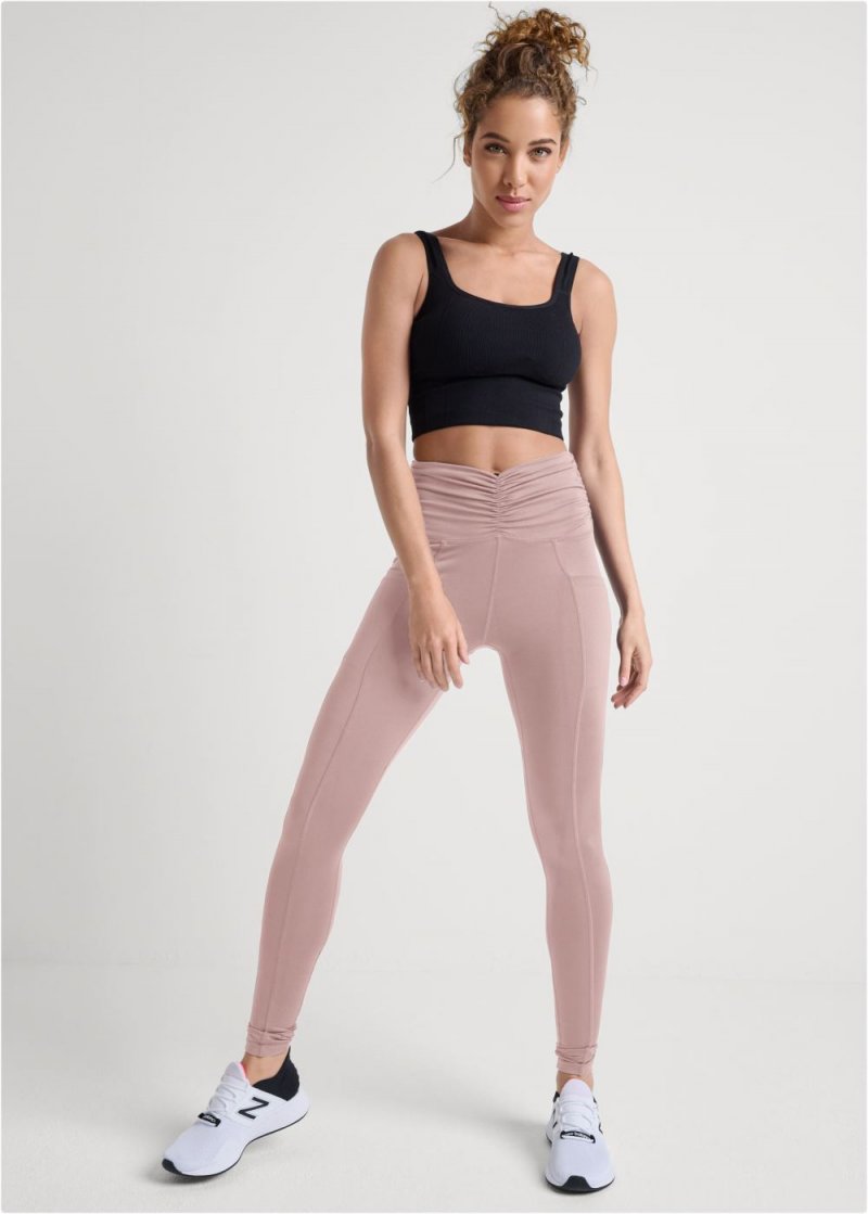 Venus Tan RUCHED WAIST LEGGINGS