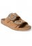 Venus Rhinestone Slide Sandals in Light Brown