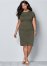 Venus Plus Size Basic High Neck Dress