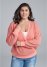 Venus Plus Size Waffle Knit Surplice Lounge Top in Coral