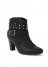 Venus Studded Buckle Belt Booties in Black