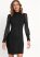 Venus Lace Sleeve Sweater Dress - Black