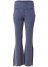 Venus Plus Size Washed Slit Flare Leg Pants in Dark Blue