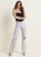 Venus Elastic Waist Wide-Leg Jeans in White Denim